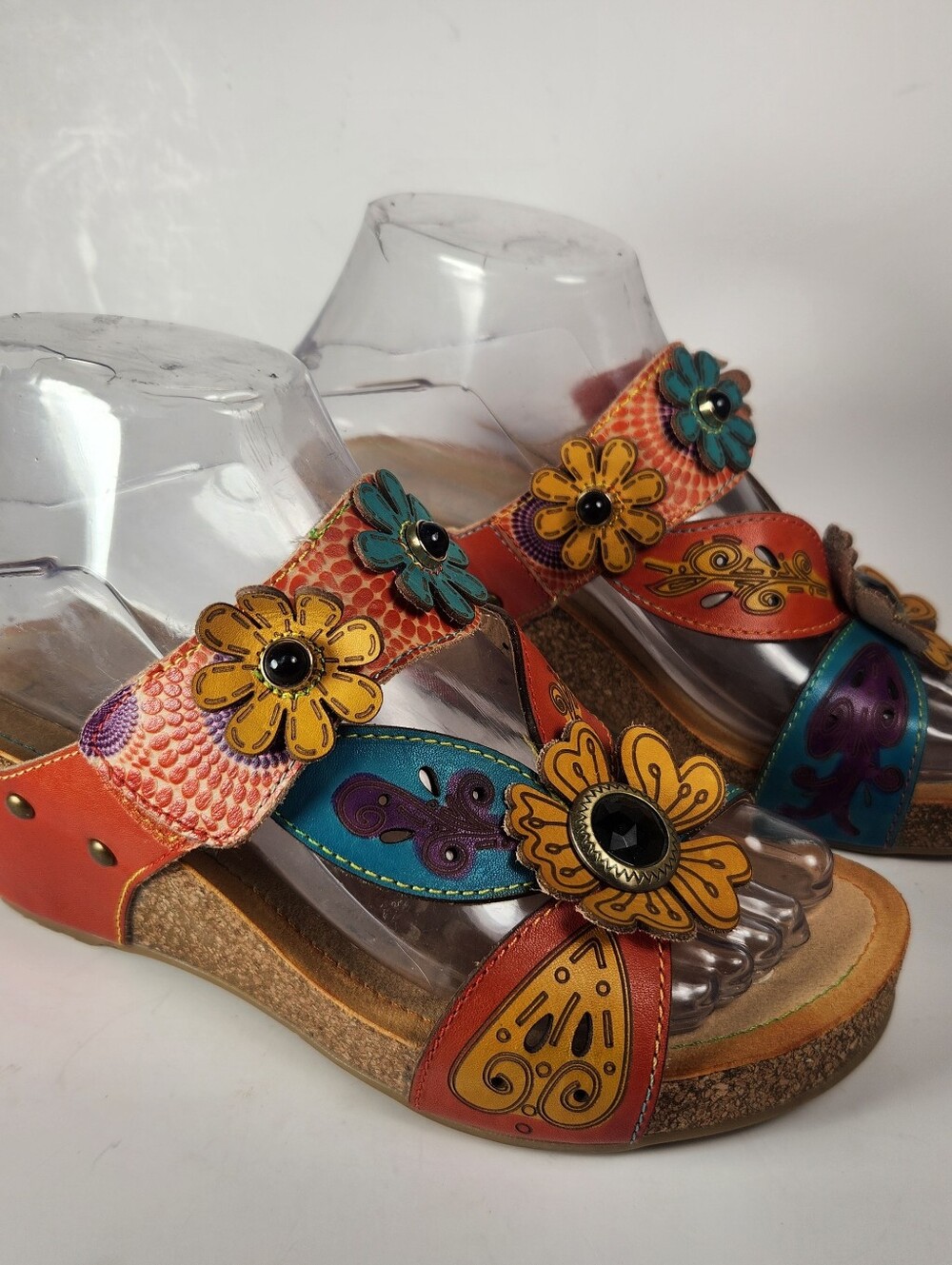 L'ARTISTE Women's Adelanda Sandal Size 6 EU 36 Spring Step Floral Platform